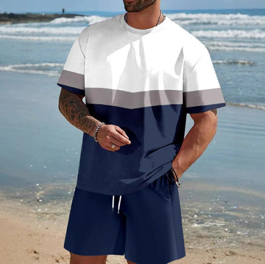 Men's Short-sleeved T-shirt Shorts Suit