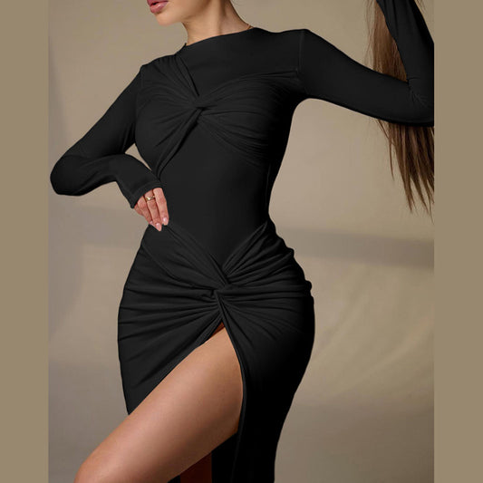 Slit High Waist Slim Fit Dress