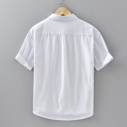 Casual Short-sleeved Cotton Shirt