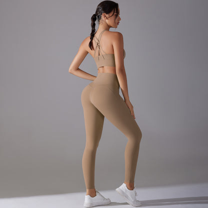 Women Suit Fitness Pants Two-piece Set