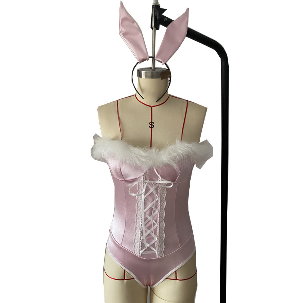 Ladie's Jumpsuit Rabbit Ears Wool Tops