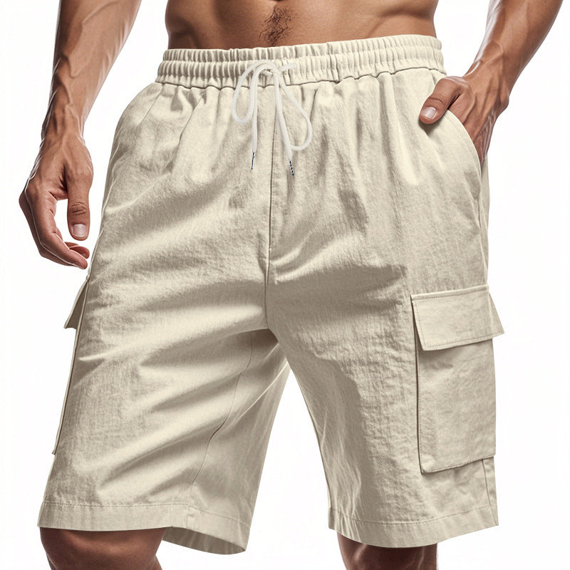 Loose And Leisure Linen Drawstring Shorts