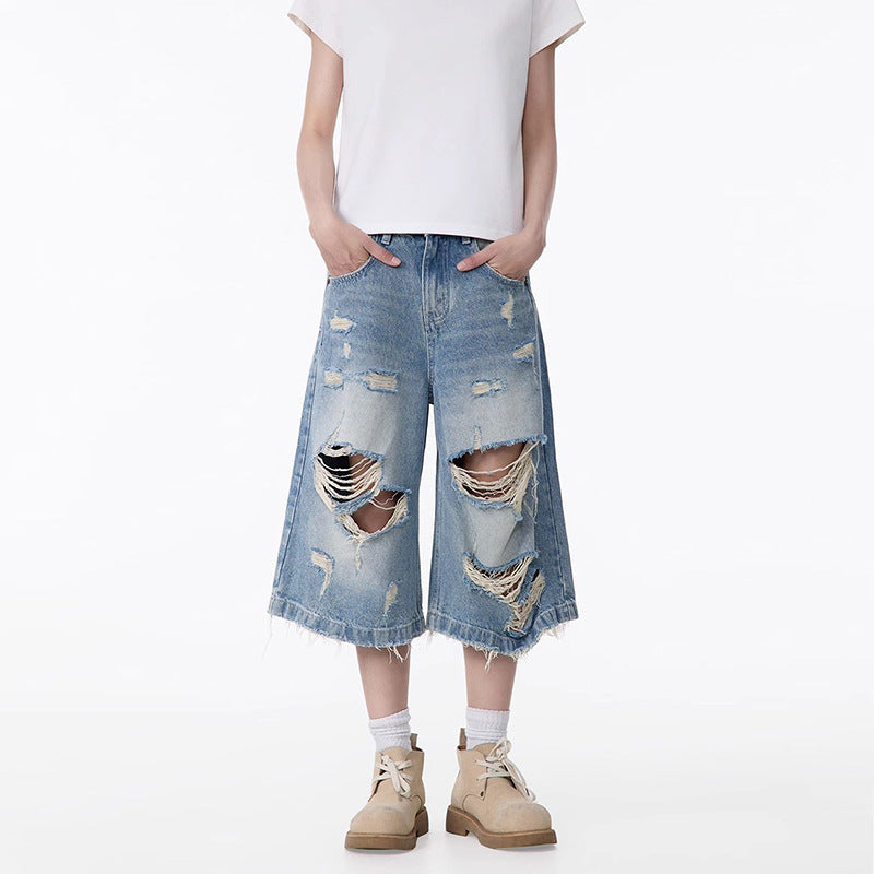 Men's All-matching Straight Capri Pants