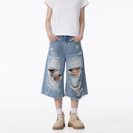 Men's All-matching Straight Capri Pants