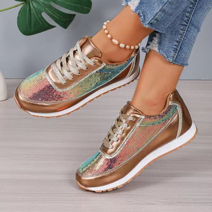 Thick-soled Lin Film Sneaker