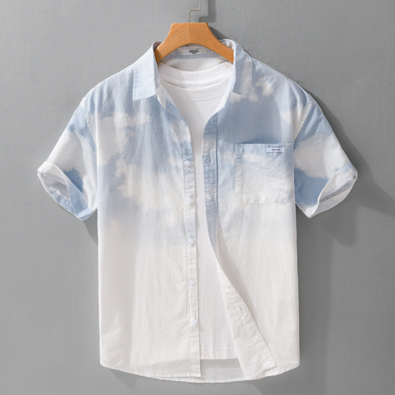 Menswear Trendy All-match Short-sleeved Shirt