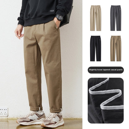 All-matching Khaki Tooling Straight-leg Pants