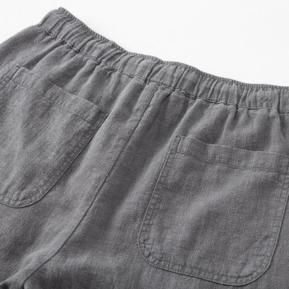 Loose Straight Light Cotton Linen Men's Shorts