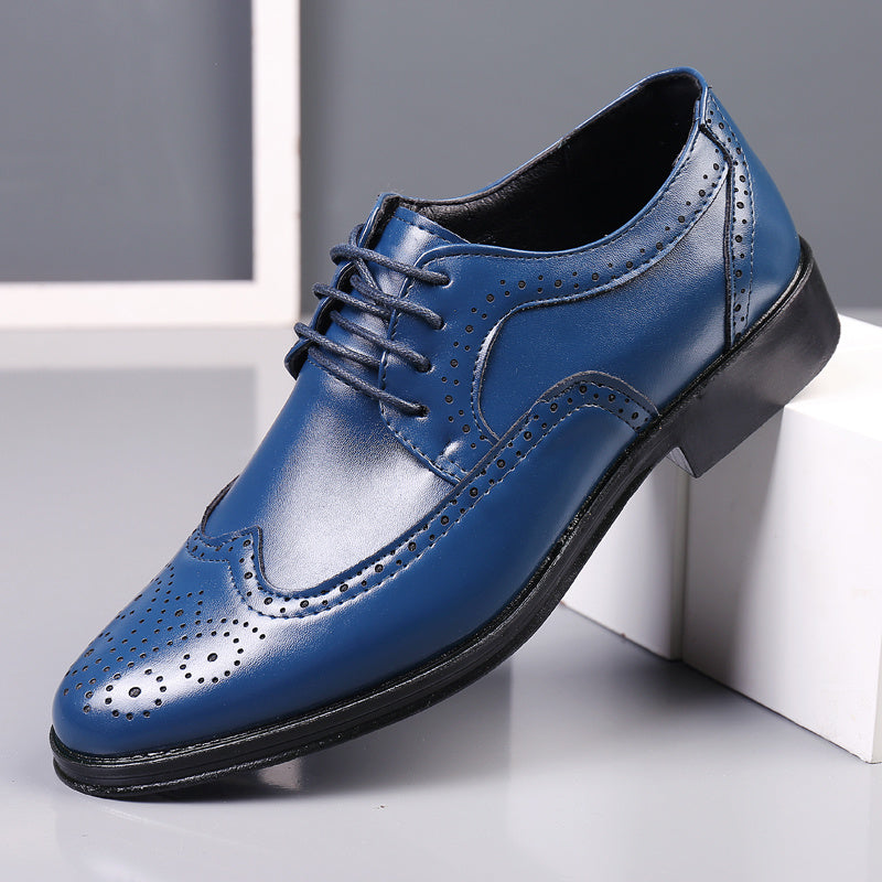 Men's Block Carved CasuLeather Shoes