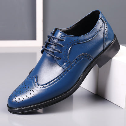 Men's Block Carved CasuLeather Shoes
