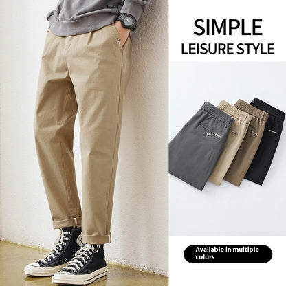 All-matching Khaki Tooling Straight-leg Pants
