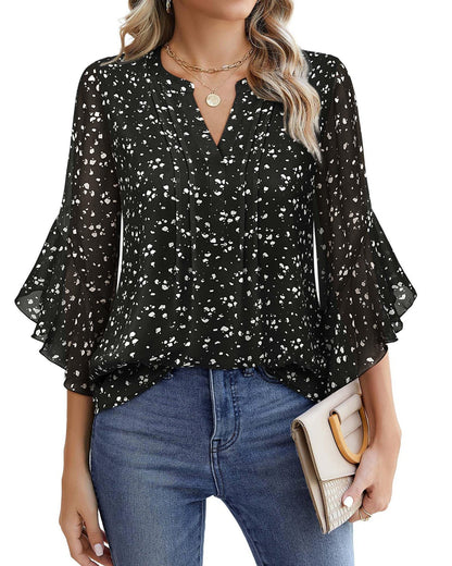 Women's Three-quarters Sleeve Tops Dressy