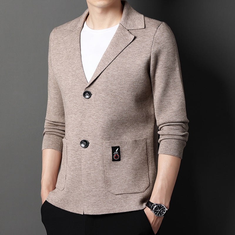 Men's Knit Cardigan Suit