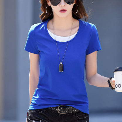 Two-piece Top Round Neck Short Sleeve T-shirt