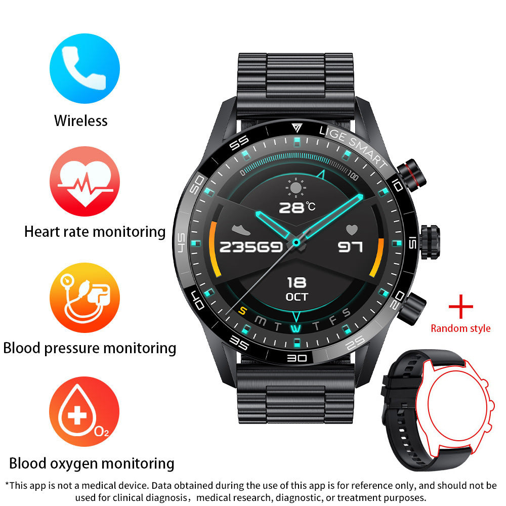 Smart Blood Pressure Heart Rate Bluetooth Watch