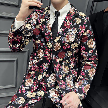 Active Trendy Flower Two-piece Suit