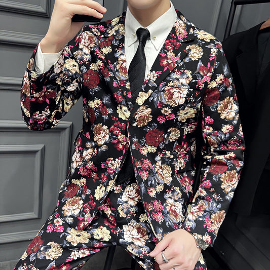 Active Trendy Flower Two-piece Suit