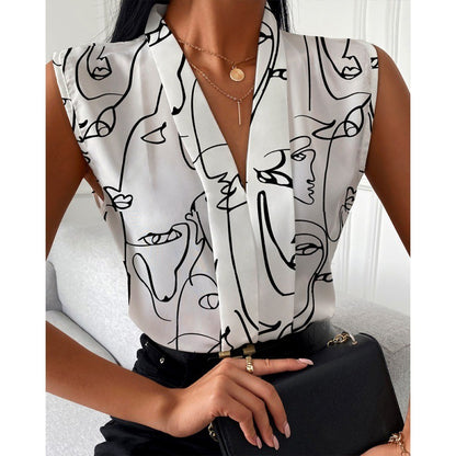 Sleeveless Top Shirt Women