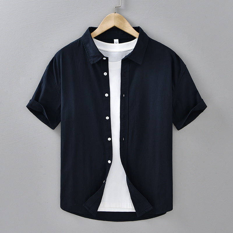 Casual Short-sleeved Cotton Shirt