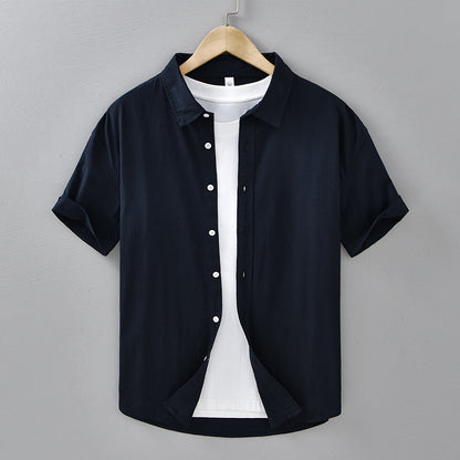 Casual Short-sleeved Cotton Shirt