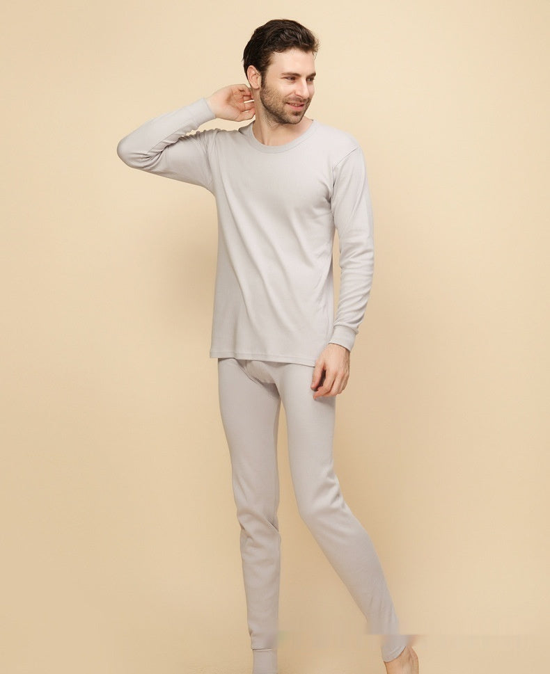Men's Pure Cotton Thermal Underwear Suit