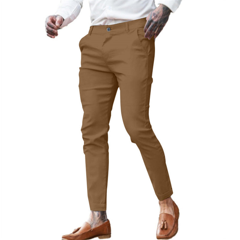Men's Twill Cotton Stretch Fashion Slim Pencil Pants