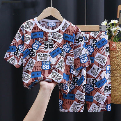 Boy Cotton Silk Air-conditioning Baby Clothes