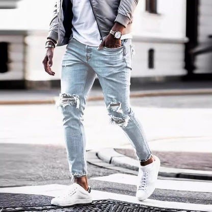 Well Fashioned Wash Jeans Men's Ripped