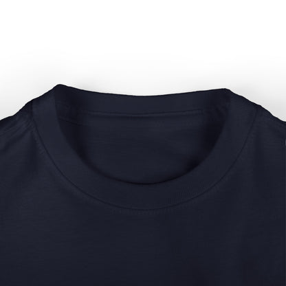Close-up of a navy blue shirt collar on a white background