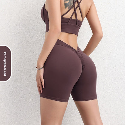 Three Points Peach Nude Workout Pants