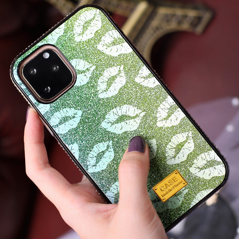 Glitter powder side phone case