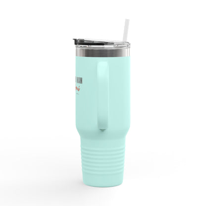 40oz Insulated Travel Mug "Bondye m nan pap Domi"