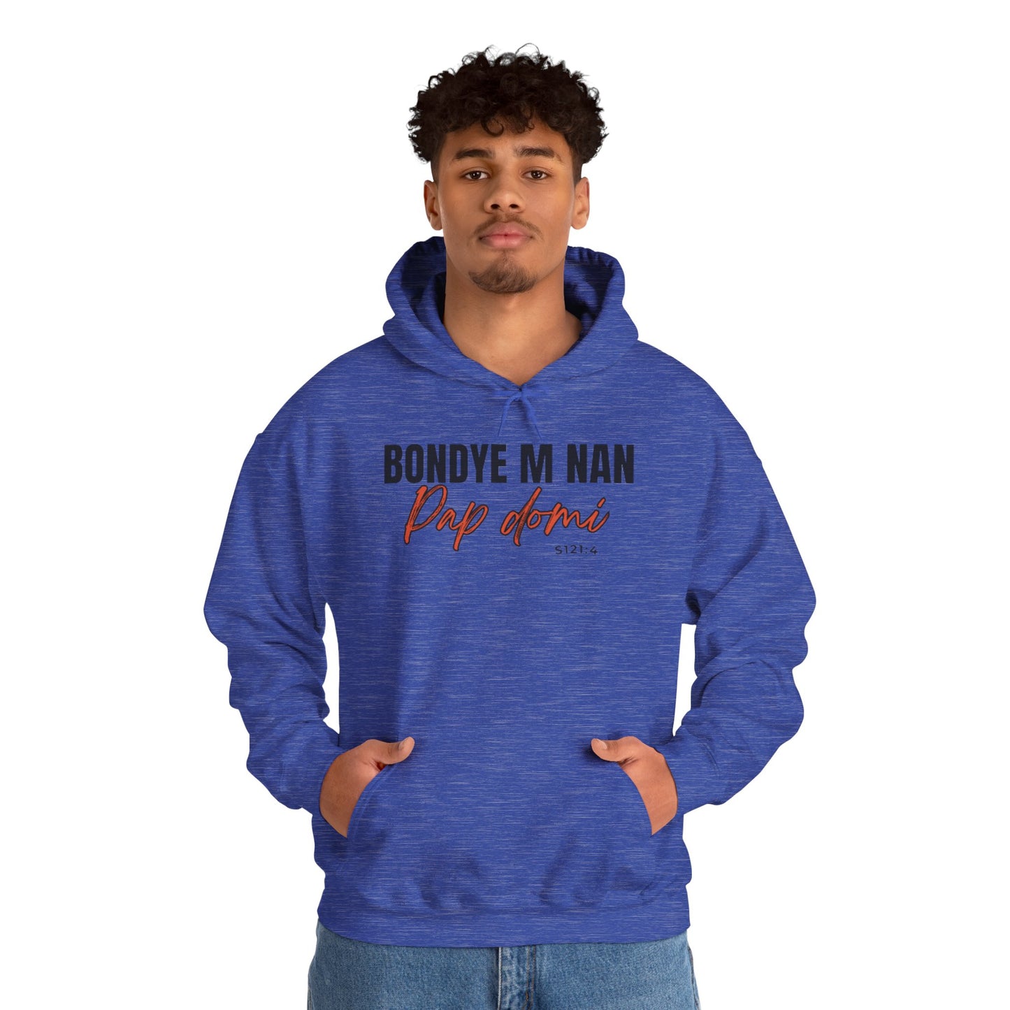 Hoodie Designed "Bondye m nan pap Domi"