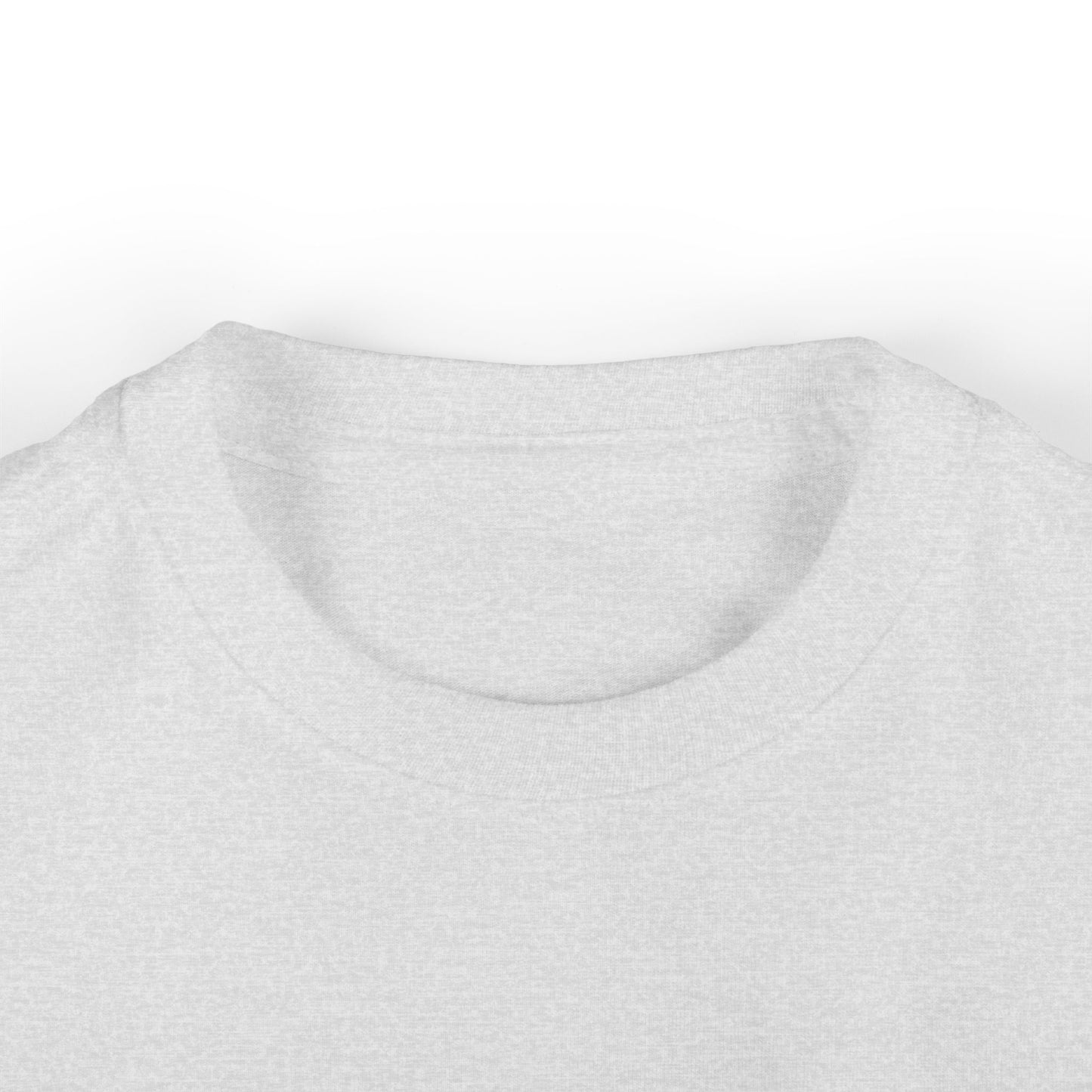 Close-up of a light gray shirt with a collar on a white background