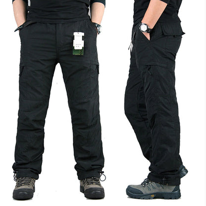 Men's Warm With Velvet Thick Overalls