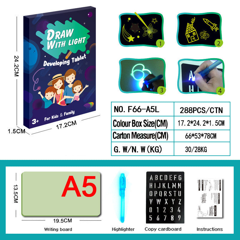 Educational Toy Drawing Pad 3D Magic Light Effects