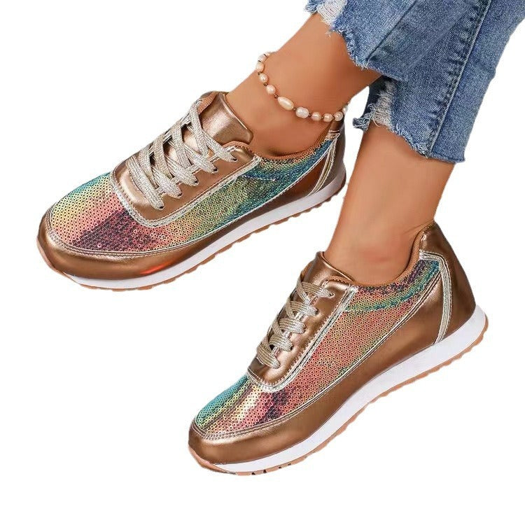 Thick-soled Lin Film Sneaker