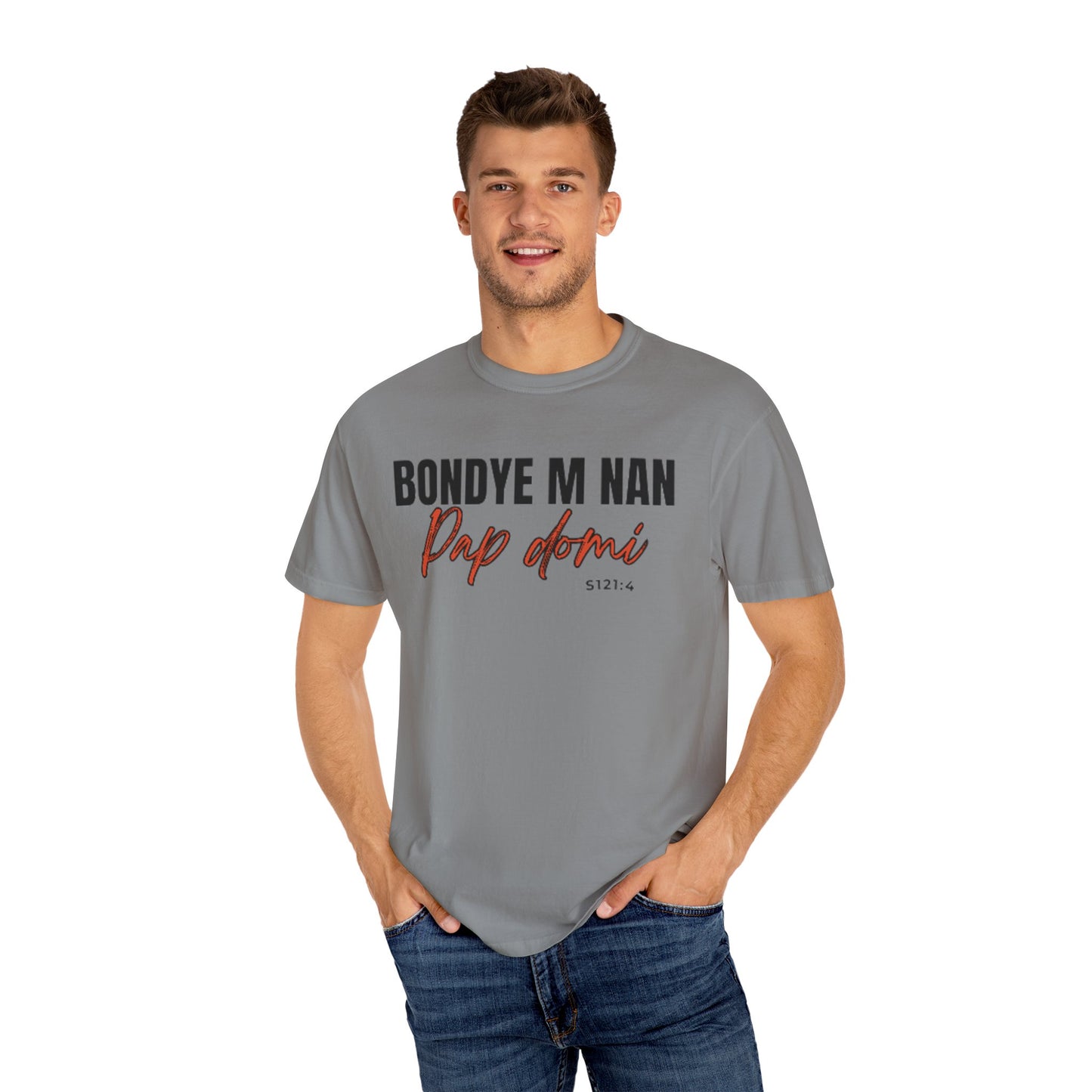 (Black Letters) Bondye m nan pap Domi T-Shirt