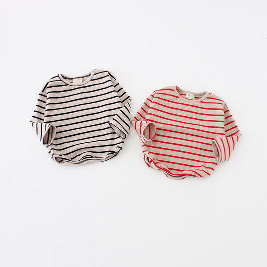 Fashion Striped Baby Girls Clothes T Shirts