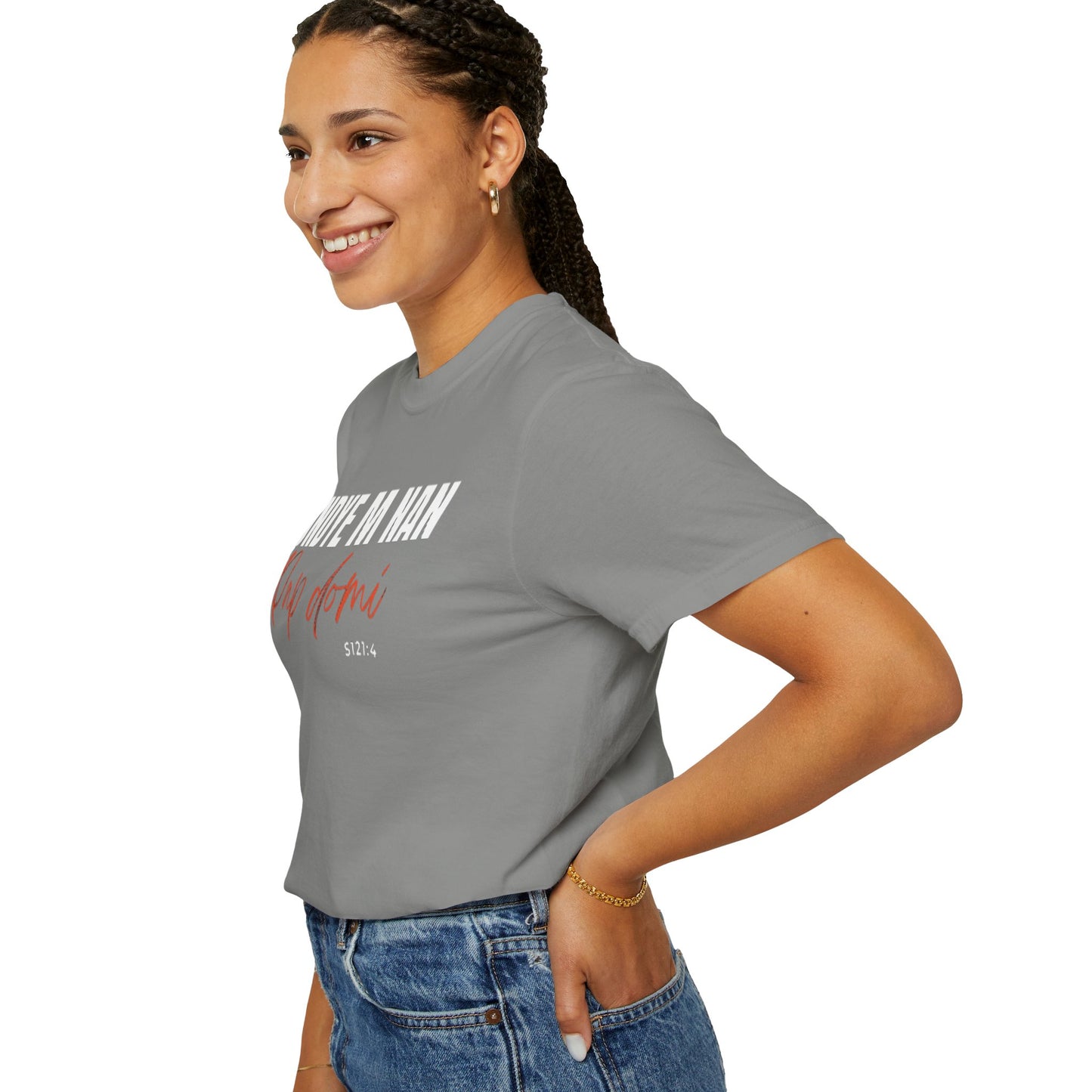 (White Letters) Bondye m nan pap Domi T-Shirt