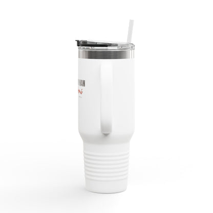 40oz Insulated Travel Mug "Bondye m nan pap Domi"