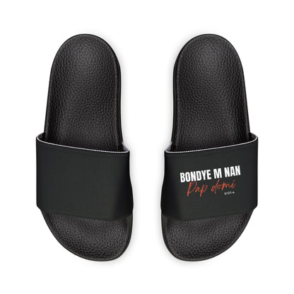 Men Sandals Removable Straps "Bondye m nan pap Domi"
