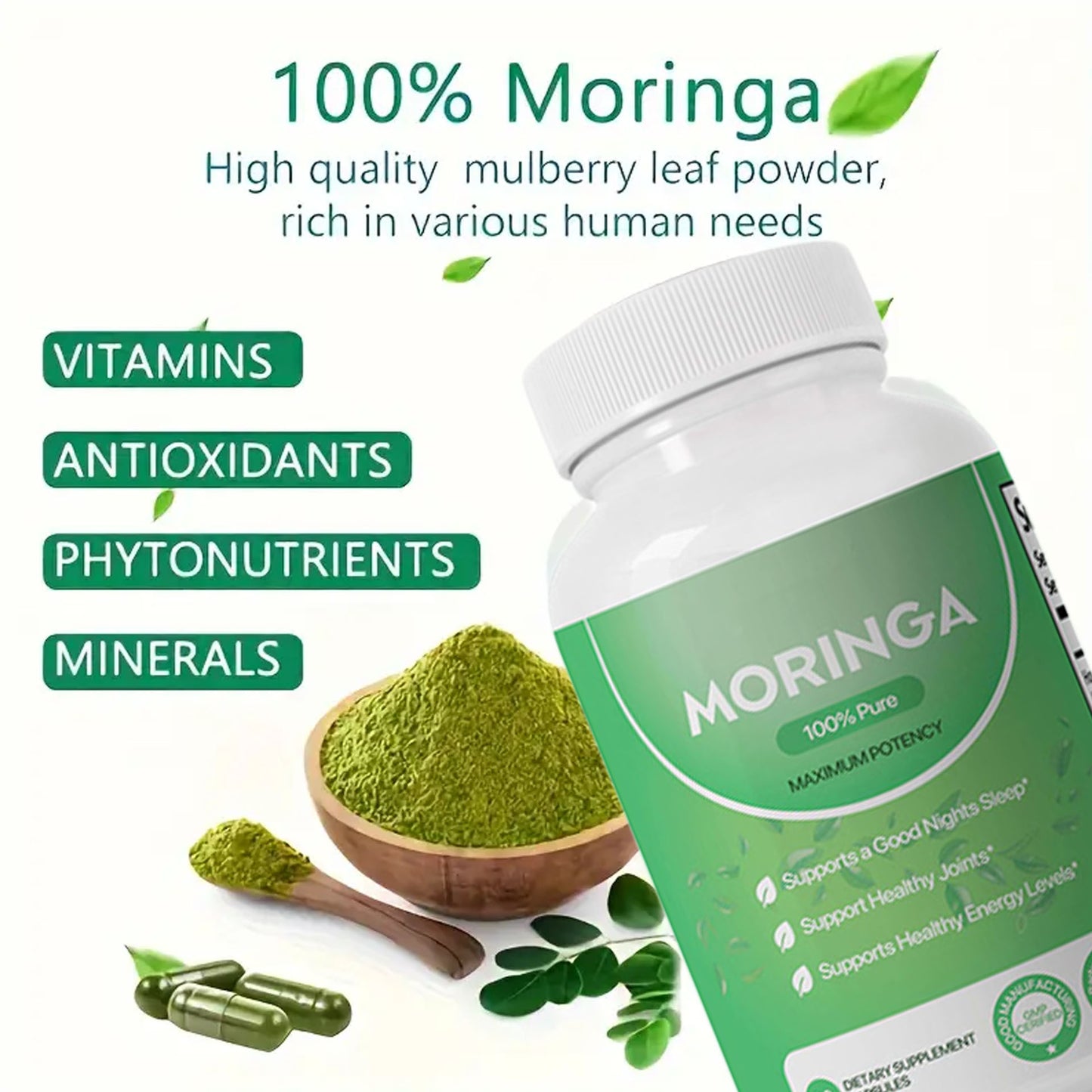 Moringa Leaf Energy, Metabolism & Immune help