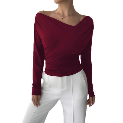 Fashion Shoulder Collar Shoulder-baring Top
