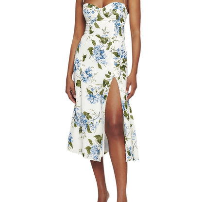 New Slim Fit French Strap Shoulder Lace Dress