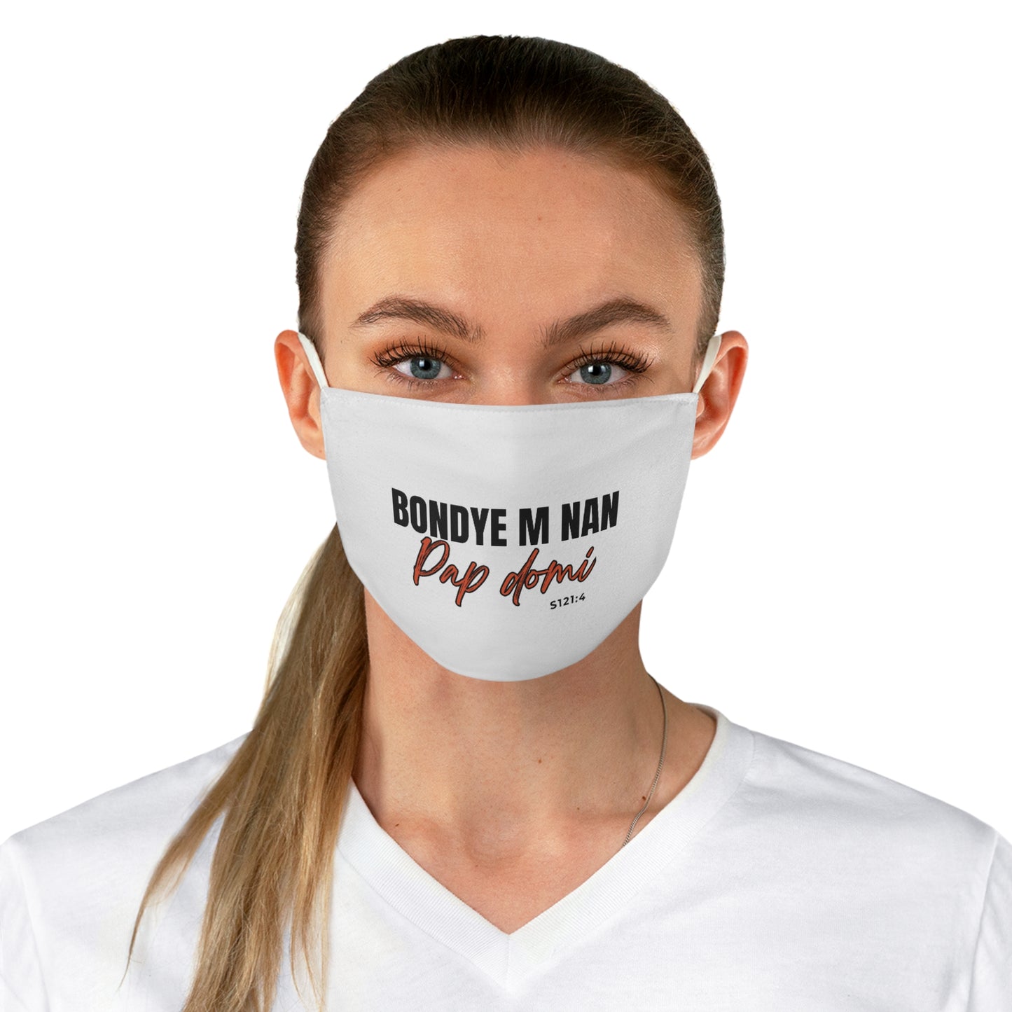 Face Mask Reusable - "Bondye M Nan Pap Domi"