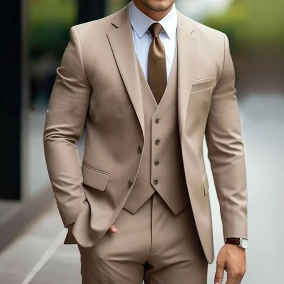 Three-piece Suit For Bridegroom Men's Wedding