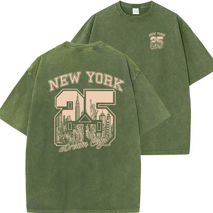 Men's Vintage Washed Short-sleeved T-shirt