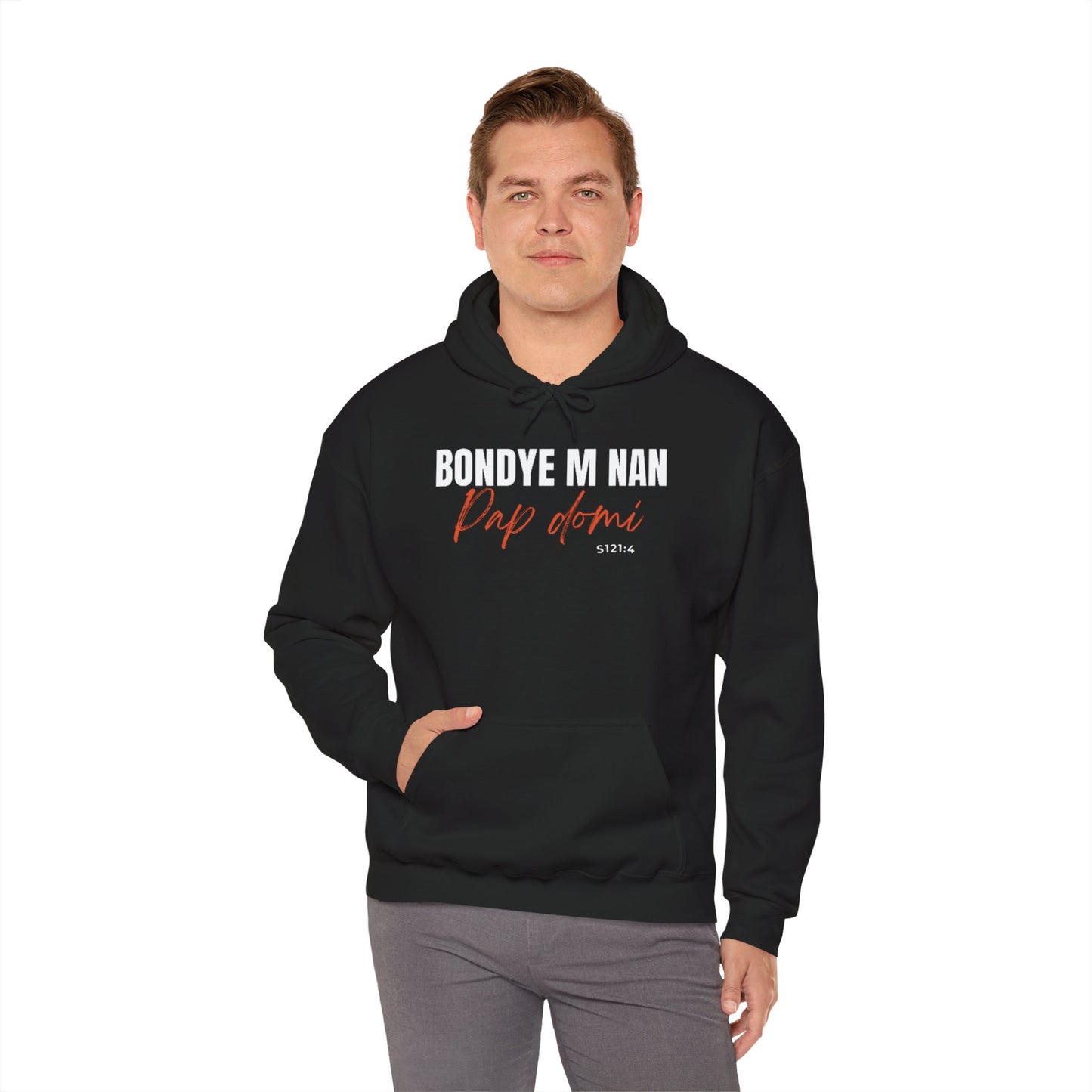 Hoodie Designed "Bondye m nan pap Domi"