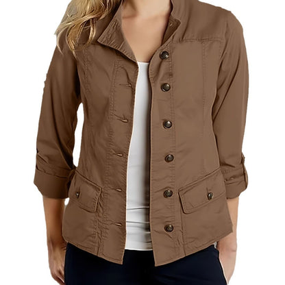 Sleeve Single-breasted Casual Jacket